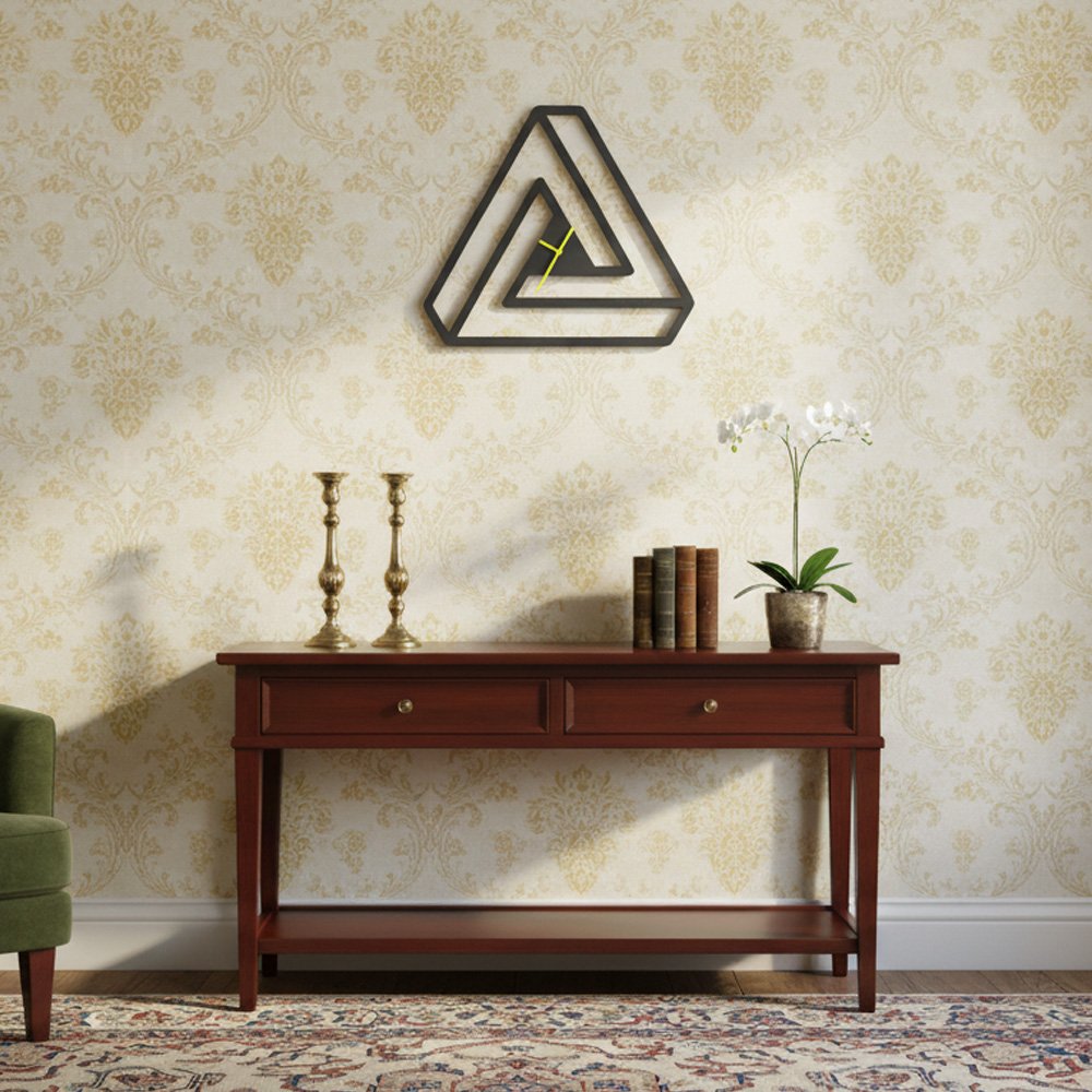 SteelNest Abstract Penrose Triangle Wall Clock