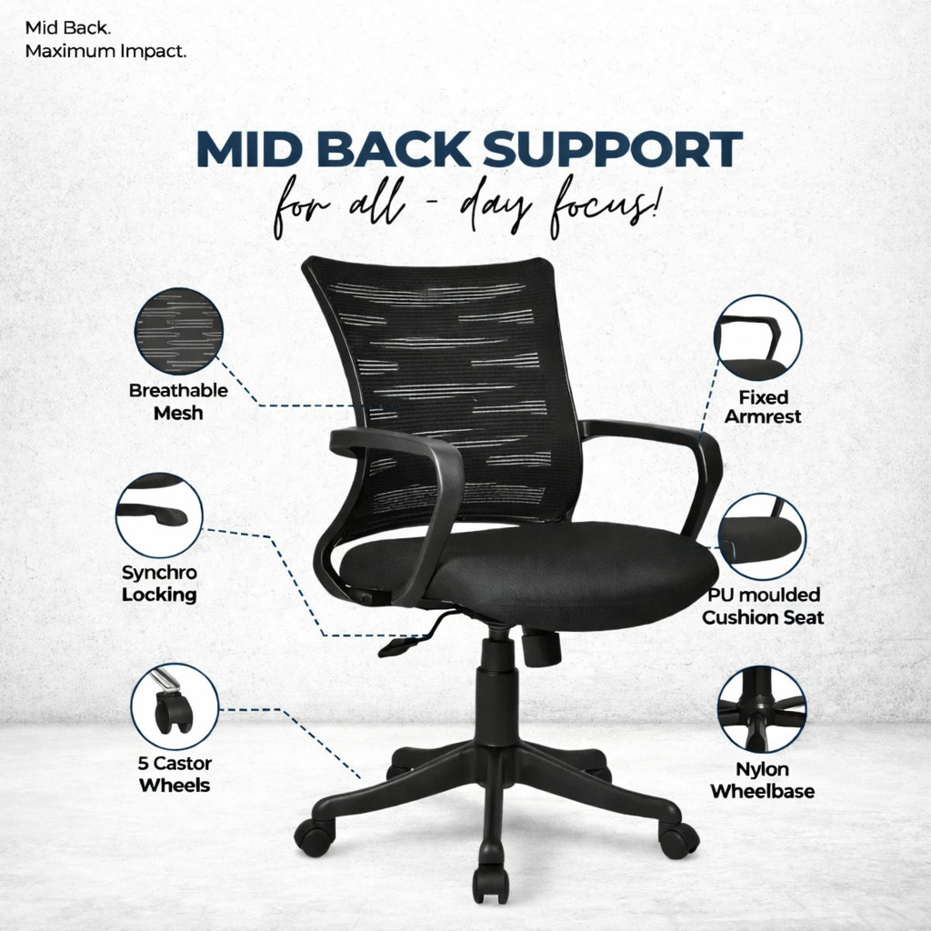 SteelNest Mesh Revolving Chair - Image 2