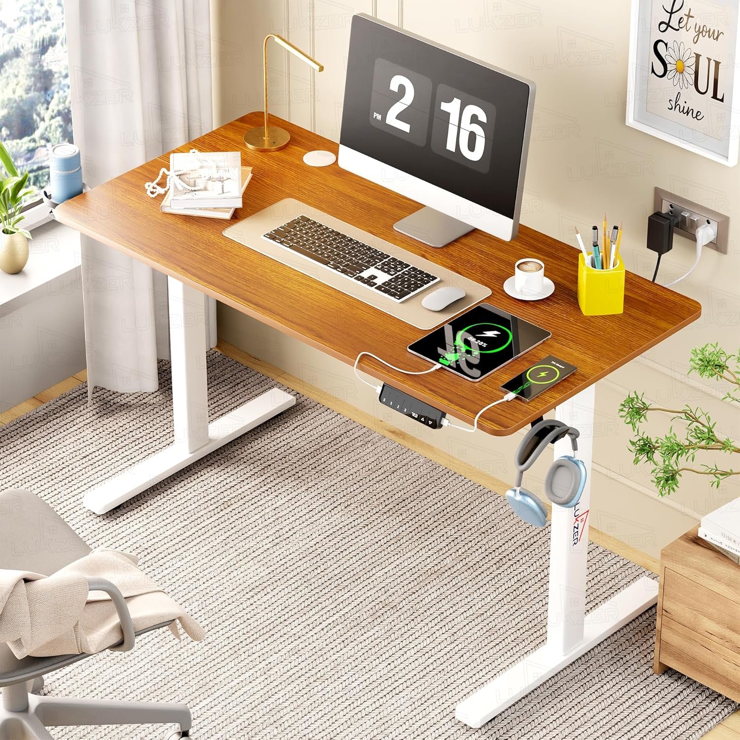 SteelNest Premium Electric Height Adjustable Standing Desk - Image 4